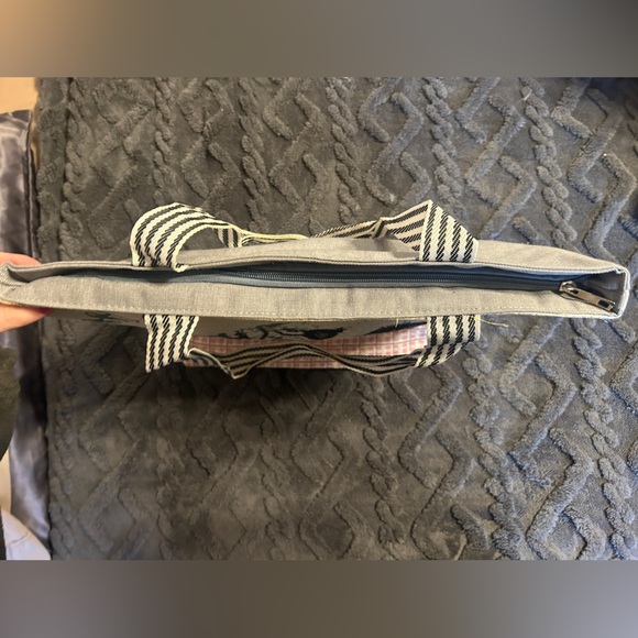 NEW “Happy Cat” Large Canvas Zip Tote Shopper Bag Cute Kittens Vintage Style - Picture 11 of 12